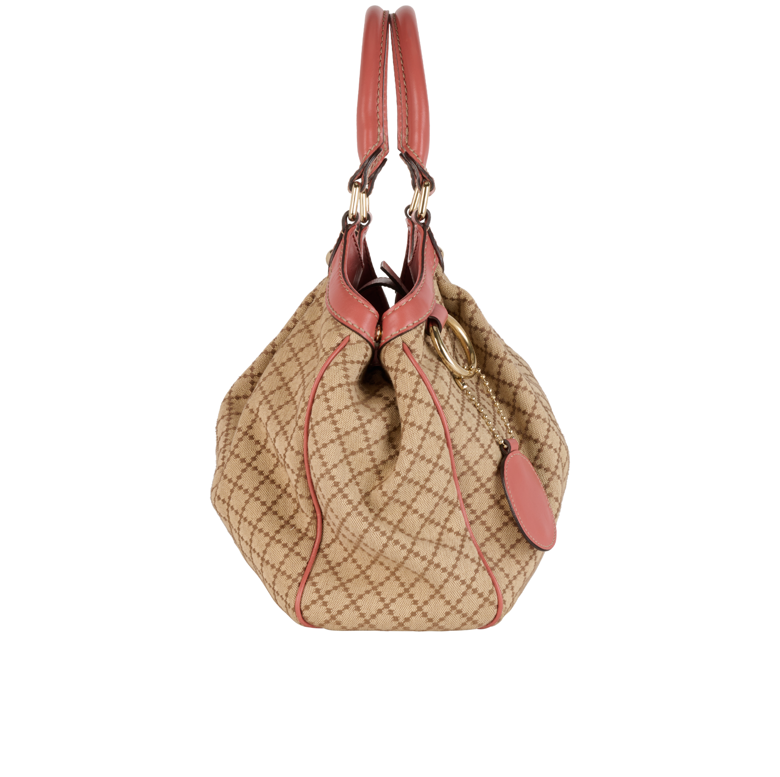 Medium Sukey Tote, &pound;350, Handbags, Beige/Pink, Canvas, Side view